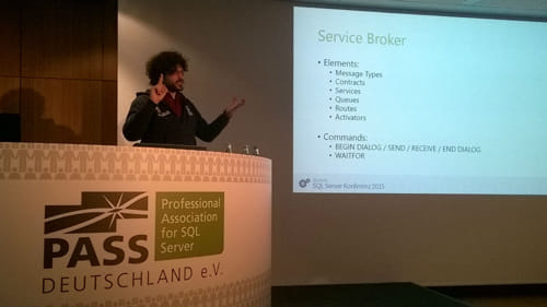 Davide Mauri presenting a session at SQLKonferenz 2015.