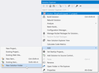 Visual Studio - Add Solution Folder.