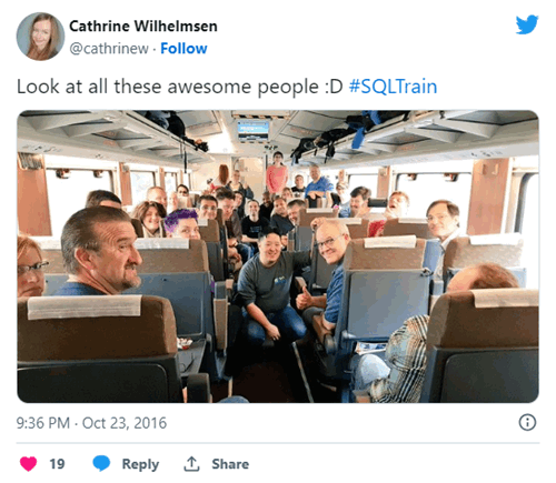 Look at all these awesome people :D #SQLTrain