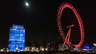 View of the London Eye from the party boat.