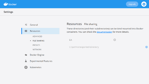 Docker Shared Drives.