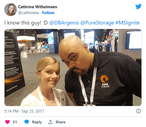 I know this guy! :D @DBArgenis @PureStorage #MSIgnite