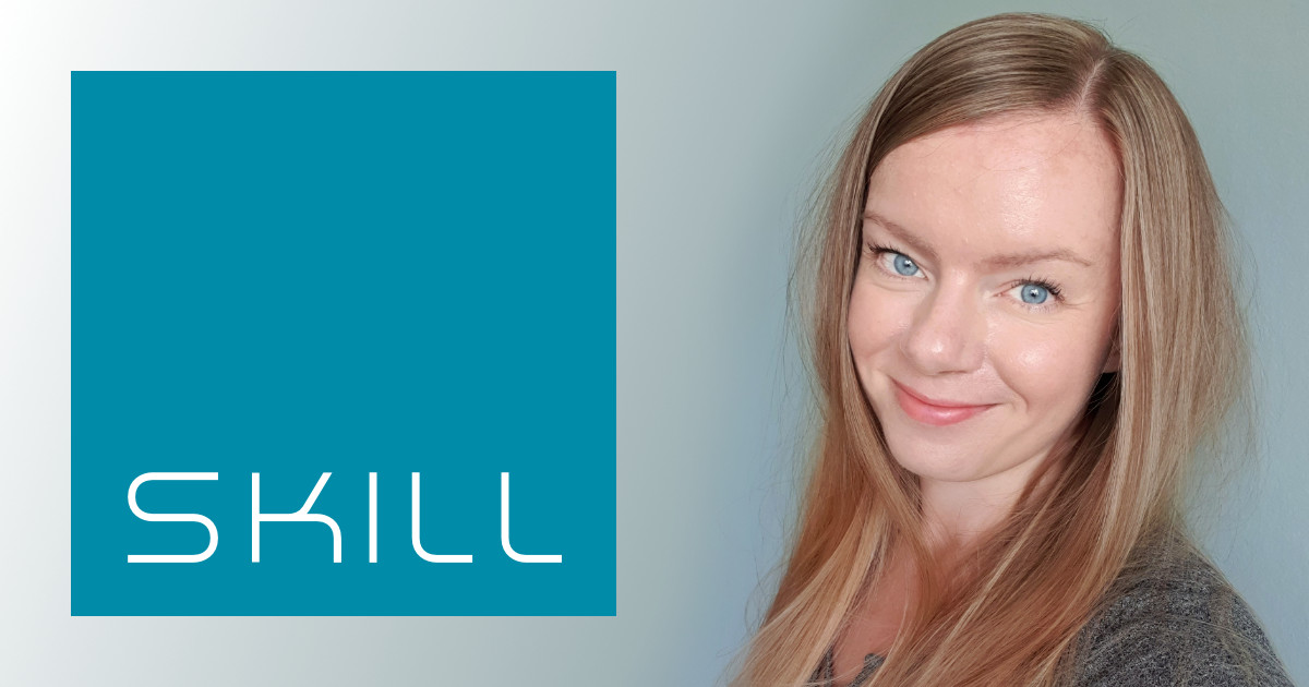 Cathrine Wilhelmsen&rsquo;s profile picture next to the Skill logo.