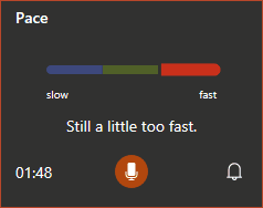 Still a little too fast.