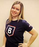 Cathrine Wilhelmsen wearing a BimlHero Certified Expert t-shirt.