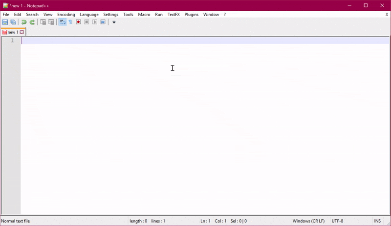 Animation showing how to remove duplicates, remove blank lines, and sorting data in Notepad++.