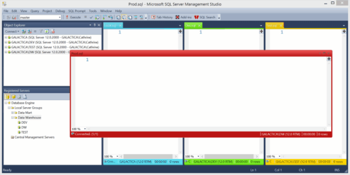 Redgate SQL Prompt Tab Coloring Floating Tab.