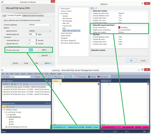 SSMS Custom Colors.