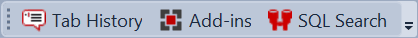 Redgate SQL Prompt Tab History Button in SSMS.