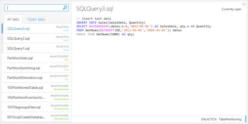 Redgate SQL Prompt Tab History.